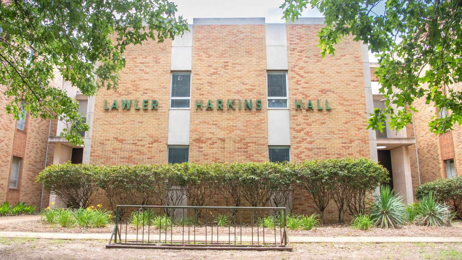 Exterior view of Lawler-Harkins residence hall.