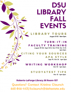 Fall 2017 Library Events
