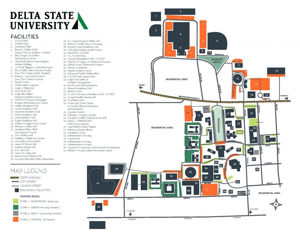 Delta College Classroom Map